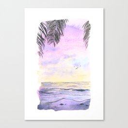 tropical sunset Canvas Print
