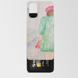 Woman Waiting A Car In The Rain Android Card Case