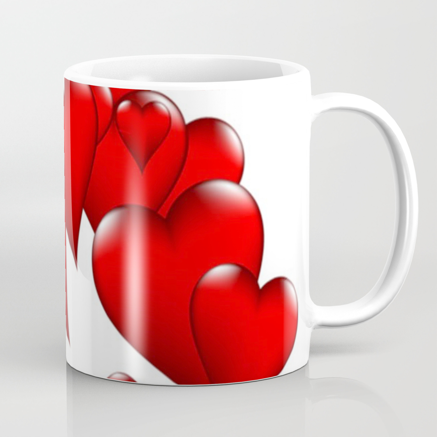 Modern Art Red Valentines Heart Design Coffee Mug By Sharlesart Society6