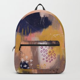 Vernal Abstract Painting Backpack | Abstract, Autumn, Graphic, Drawing, Digital, Pattern, Minimalist, Curated 