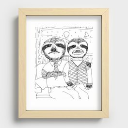 Sloth Love Recessed Framed Print