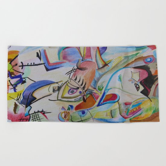 inspiration from Kandinsky Beach Towel