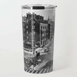 New York City | Black and White Photography | Winter Day Travel Mug
