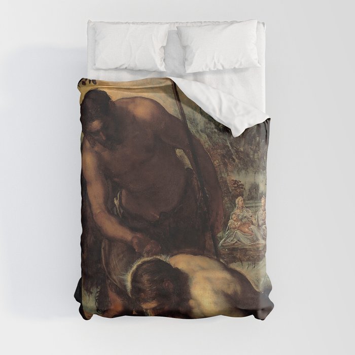 Tintoretto (Jacopo Robusti) "Baptism of Christ" Duvet Cover