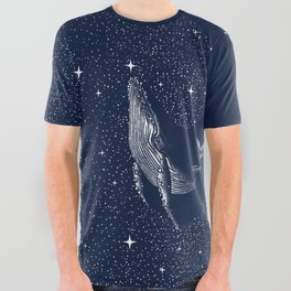 starry whale All Over Graphic Tee