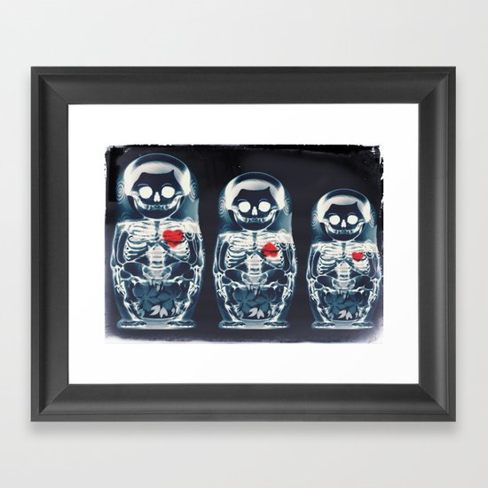 Nesting Doll X-Ray Framed Art Print