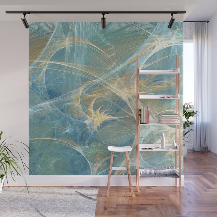Whisper 3d Abstract Fractal Wall Mural By Bohemianbound Society6