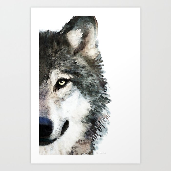 Wolf Art - Timber by Sharon Cummings Art Print