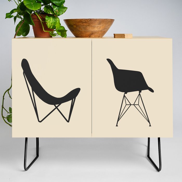 Iconic Chairs Abstract Credenza