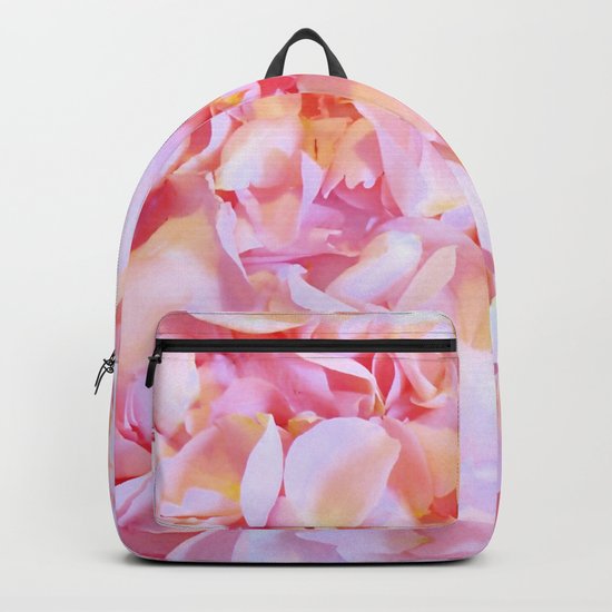 Pink flower petals - Beautiful floral rose roses background Backpack