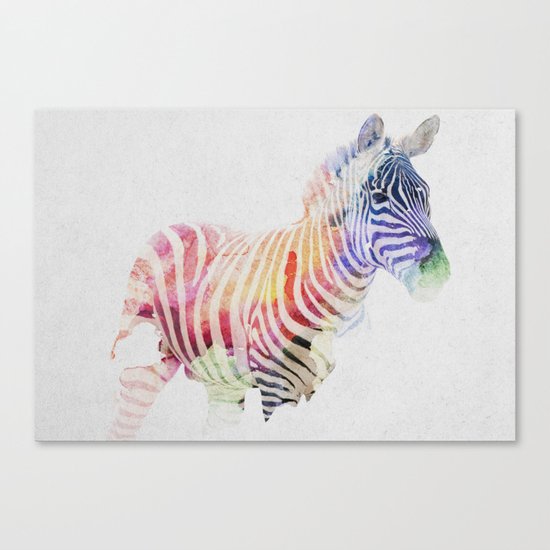 Colourful Zebra Canvas Print