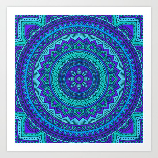 Hippie mandala 55 Art Print