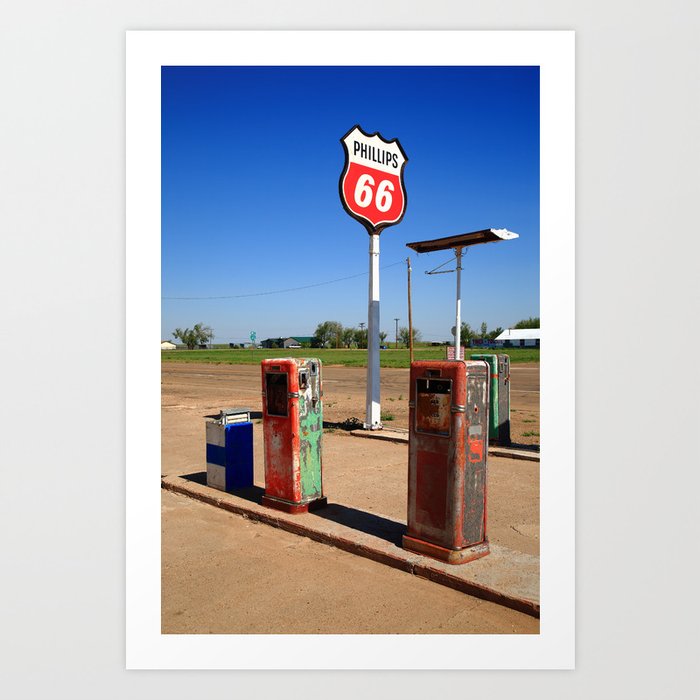 Route 66 Gas Pumps 2012 Art Print