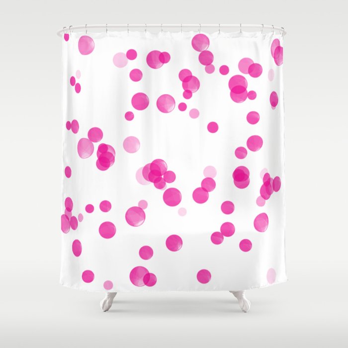 Pink Bubbles Shower Curtain