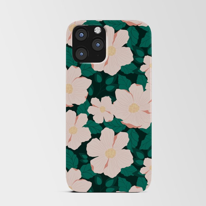 Cosmos Flowers Green and Peachy iPhone Card Case