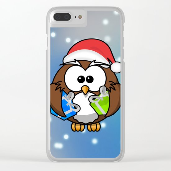 Christmasowl Clear iPhone Case