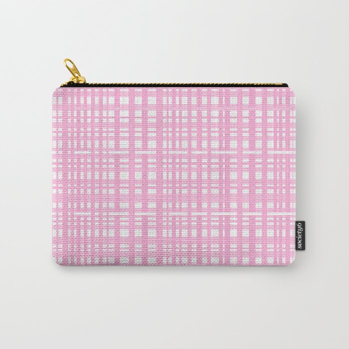 Woven Plaid Pink Pattern  Carry-All Pouch