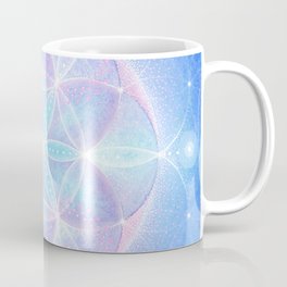 Flower of Life Energy Mandala | Light Frequency Sacred Geometry Mandala | Seed of Life Art  Coffee Mug