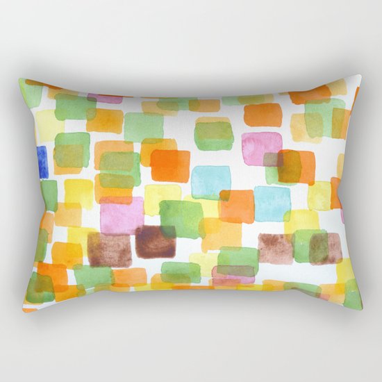 First Squares Pattern Rectangular Pillow