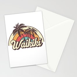 Waikiki beach city Stationery Card