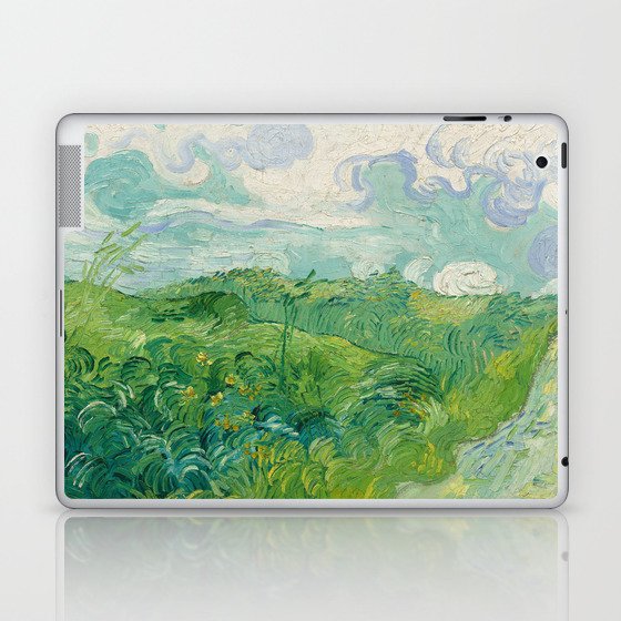 Green Wheat Fields, Auvers, 1890, Vincent van Gogh Laptop & iPad Skin