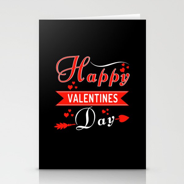 Greetings Typography Hearts Day Valentines Day Stationery Cards