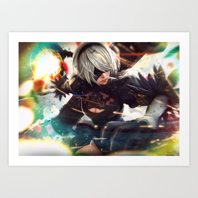 Nier Automata 2b Art Print By Magion02 Society6