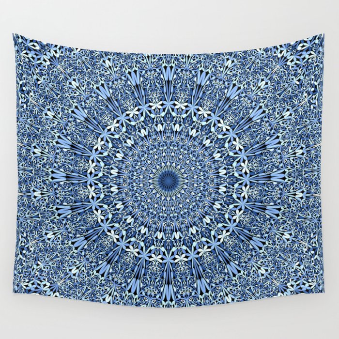 Blue floral hotsell tapestry