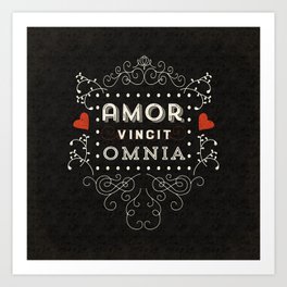 Amor Vincit Omnia Art Print