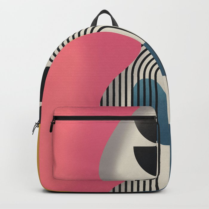 Colorful liquid mid century modern Backpack