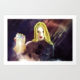 Sue Storm with infinity gauntlet Art Print | Digital, Illustration, Comic 