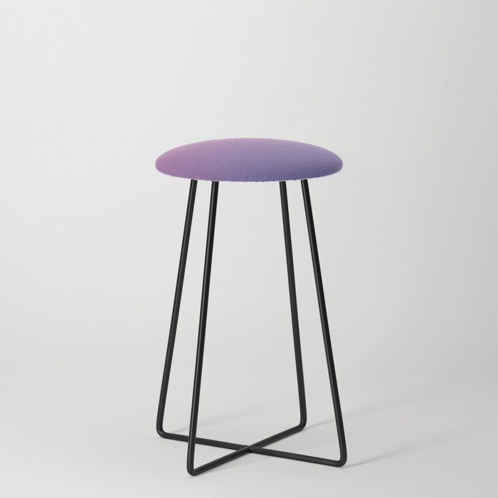 Blueberry Dawn. Blue & Pink  Ombre Pattern Counter Stool
