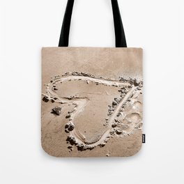 Heart in the sand Tote Bag