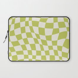 Chartreuse wavy checked pattern Laptop Sleeve