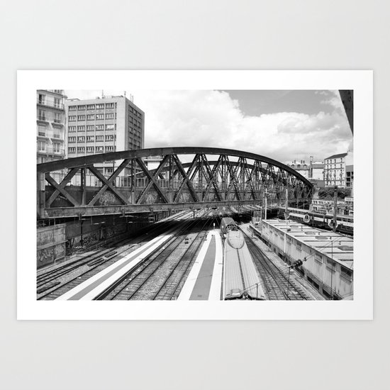 Paris gare de l'Est Art Print