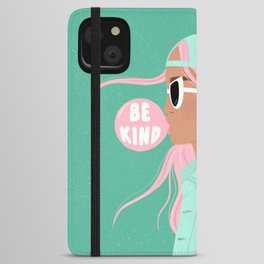 Be Kind Bubblegum Girl iPhone Wallet Case
