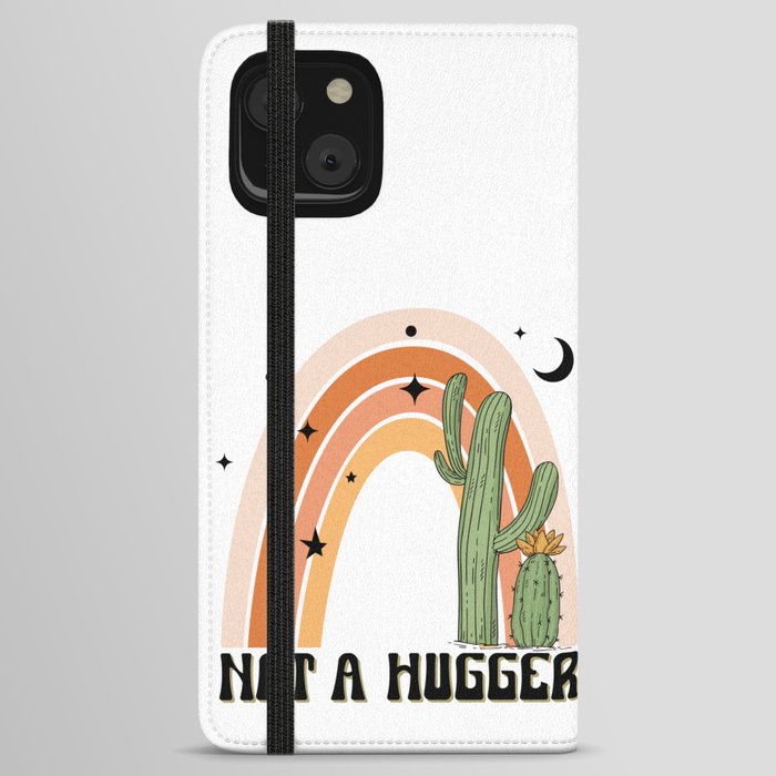 Not a hugger cactus Rainbow design iPhone Wallet Case