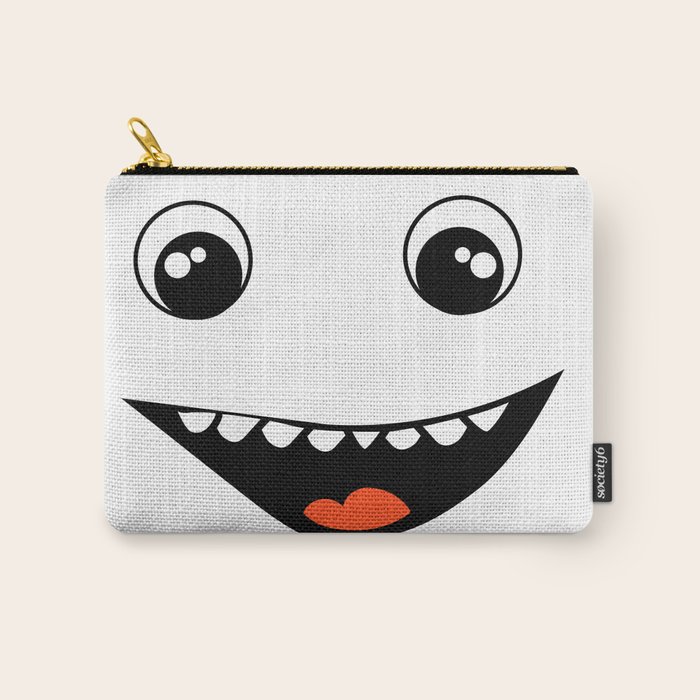 Smiley Face Svg Happy Face Smiley Clip Art Silhouette Stencil Template Dxf Smile Carry All Pouch By Liskared Society6