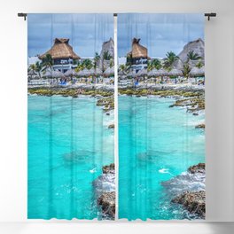Mexico Photography - Beautiful Beach Resort On The Mexican Coast Blackout Curtain