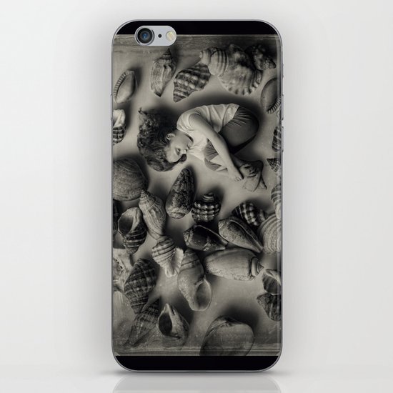 The Collection - A tiny girl, sleeping among seashells. iPhone & iPod Skin