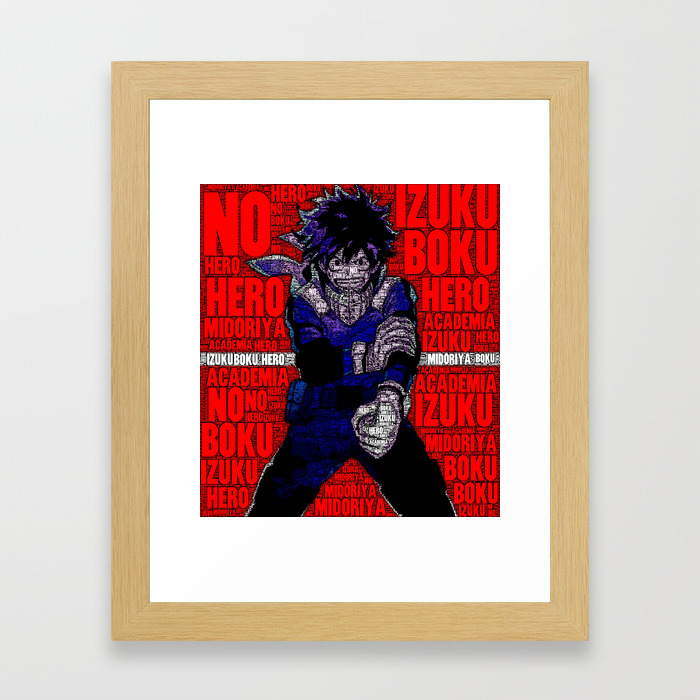 Izuku Midoriya Boku No Hero Academia My Hero Academia Framed Art Print By Qshiro Society6