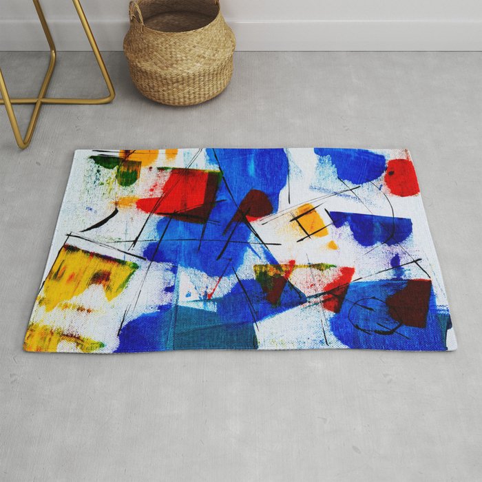 Mid Century Abstract Painting Rug