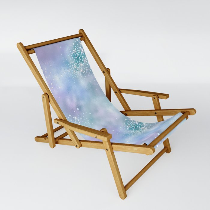Glam Girly Iridescent Metallic Glitter Sling Chair