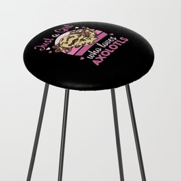 Axolotl Lovers Sweet Animals For Girls Pink Counter Stool