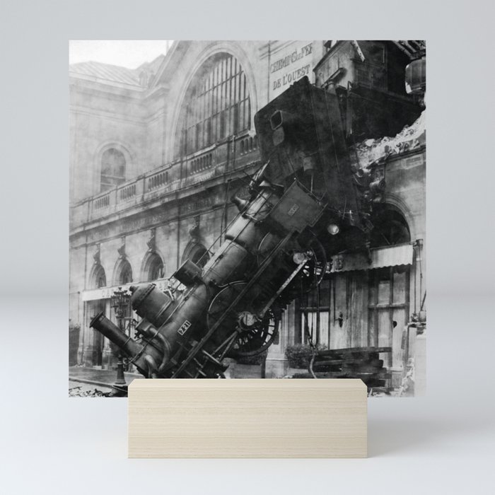 Anonymous- Train derailment at gare montparnasse Mini Art Print