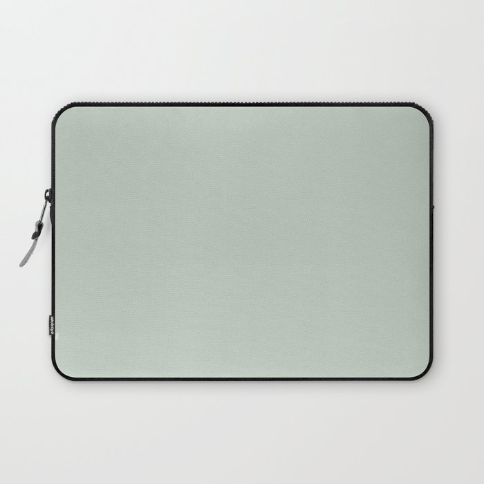 Pastel Mint Green Solid Color Inspired by Moore Crystalline AF-485 Laptop Sleeve by Simply Solids_Solid Shades | Society6