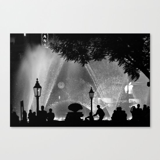 night time in the city Canvas Print