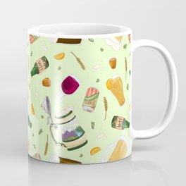 Cute Beer Pattern Coffee Mug | Stout, Microbrew, Drinking, Craftbeer, Graphicdesign, Beer, Illustration, Ipa, Oktoberfest, Ireland 