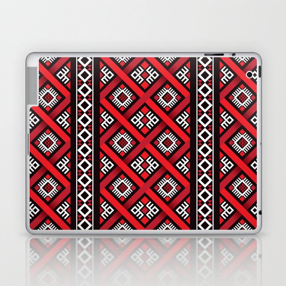Ethnic Abstract Pattern - RED Laptop & iPad Skin