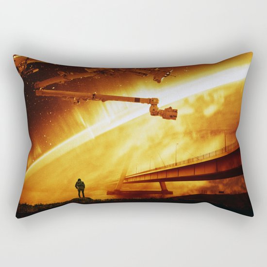 Red Sun Chronicle Rectangular Pillow